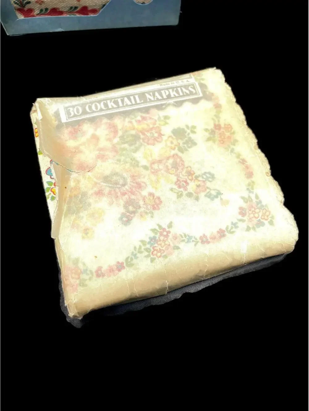 Vintage Floral Cocktail Napkins - 1940s NOS Party Decor
